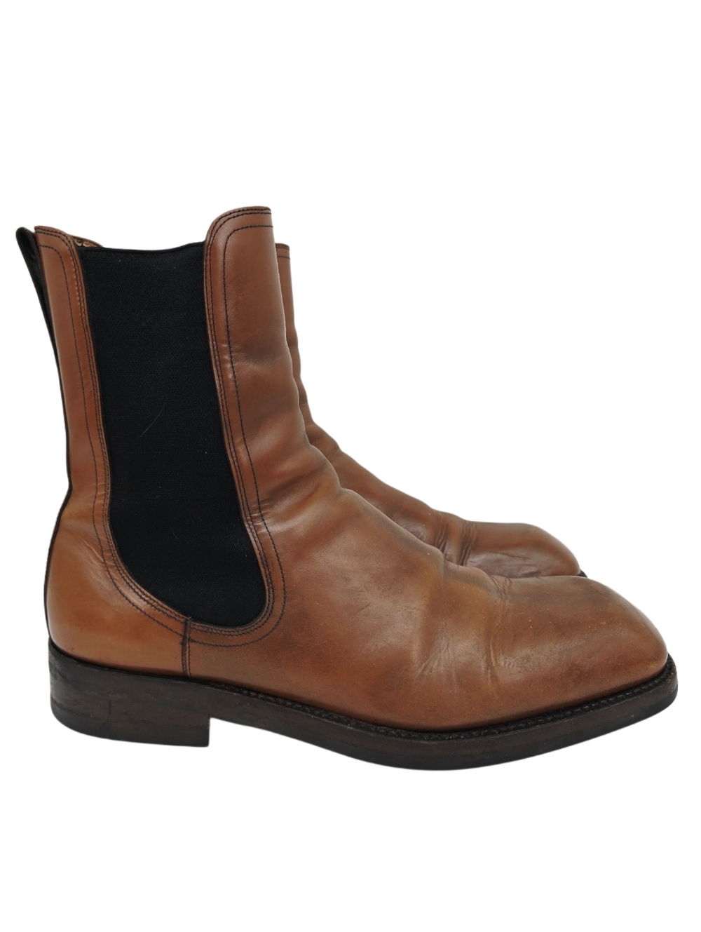Dries Van Noten Men's Chelsea Leather Boots Brown 44